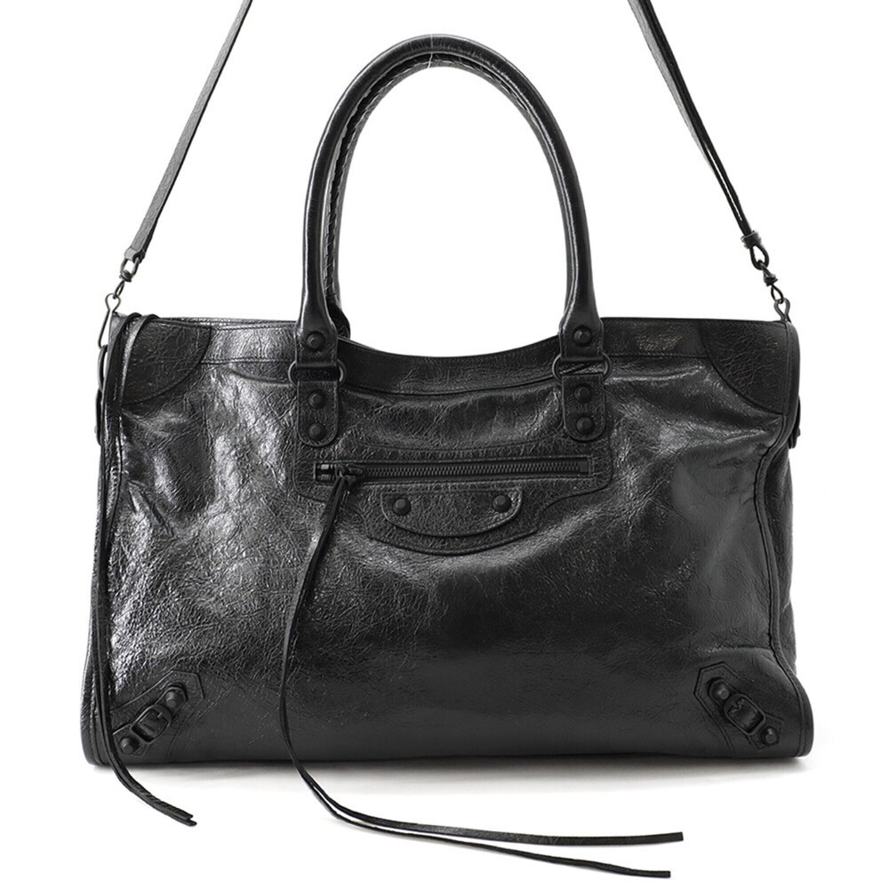 Balenciaga Le City Large Tote Bag 810364 BALENCIAGA 2-way Shoulder Black Handbag
